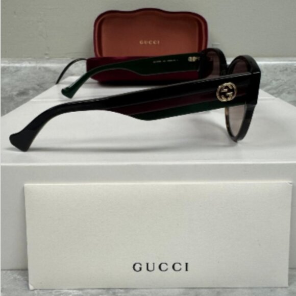 GUCCI | NEW | 1304SK | 1304SK - 002 | HAVANA - GREEN - RED | GRADIENT BROWN - Picture 7 of 8